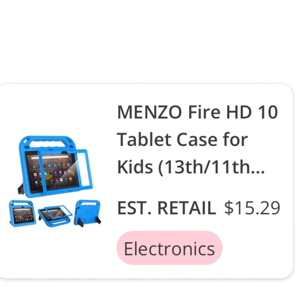 MENZO Blue Fire HD 10 Tablet Case Kids 13th 11th Gen 2023 2021 Shockproof‎ Stand